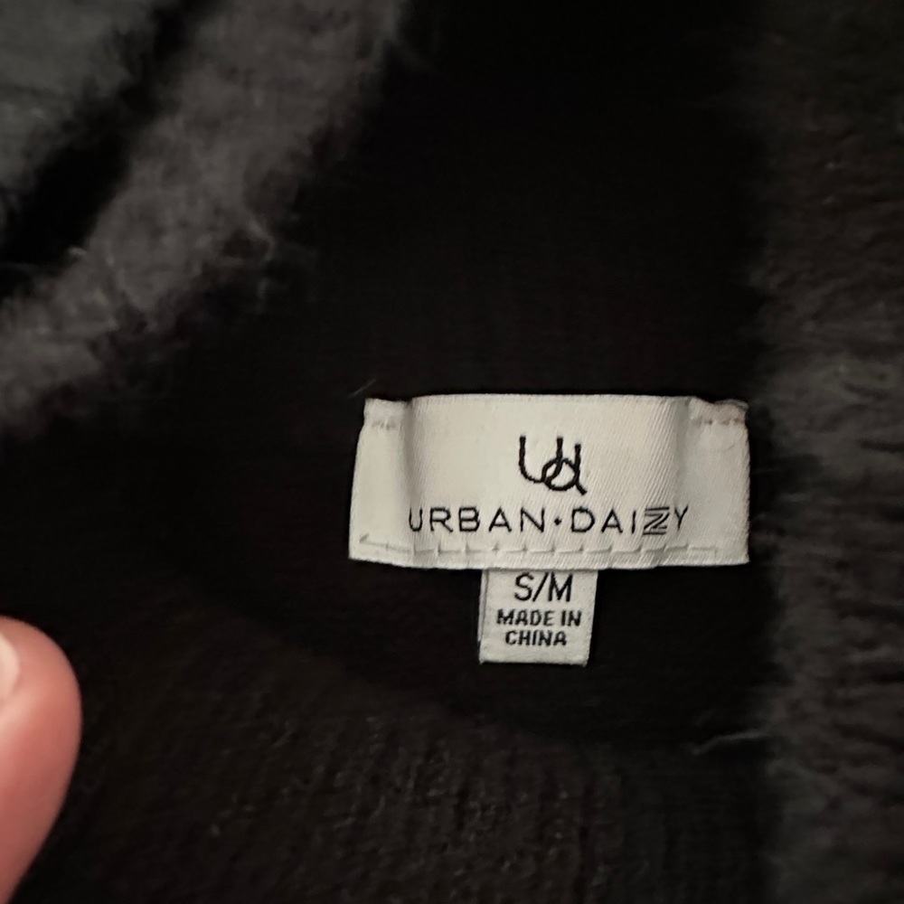 Urban Daizy Black Oversize Double Layer Mock Turt… - image 8